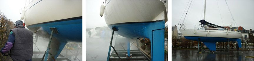 Travaux sur coques : carenage - antifouling